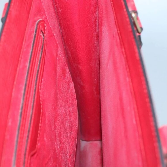 LOUIS VUITTON Epi Sac Plat PM Hand Bag Red M5274E LV Auth bs28404 - Picture 14 of 16